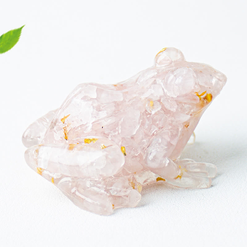 Nimara Ritual Crystal Drip Resin Small Frog Passion Decoration Statue