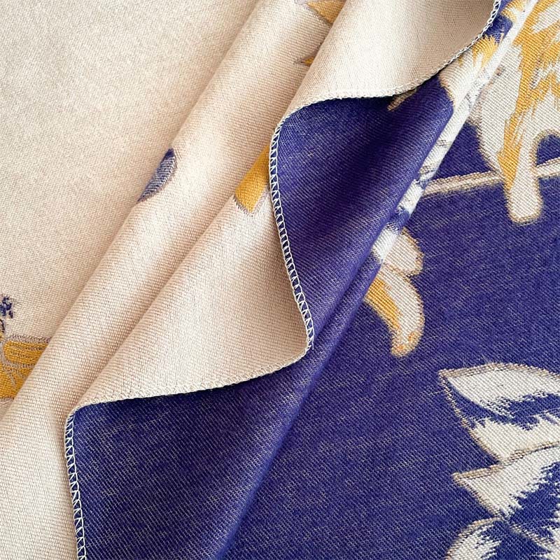 Nimara Ritual Fall Lotus Koi Fish Dragonfly Pattern Cozy Scarf Shawl
