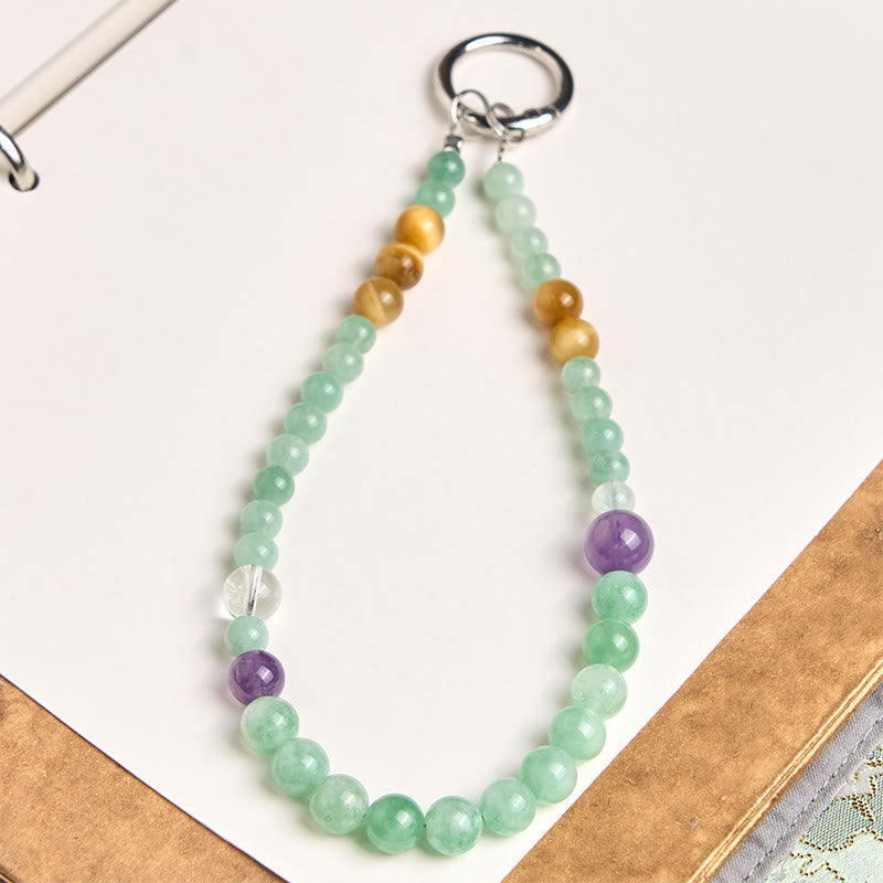 Nimara Ritual Jade Beaded Prosperity Key Chain Phone Hanging Decoration