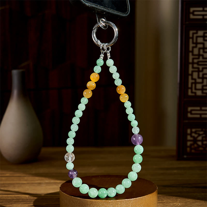 Nimara Ritual Jade Beaded Prosperity Key Chain Phone Hanging Decoration
