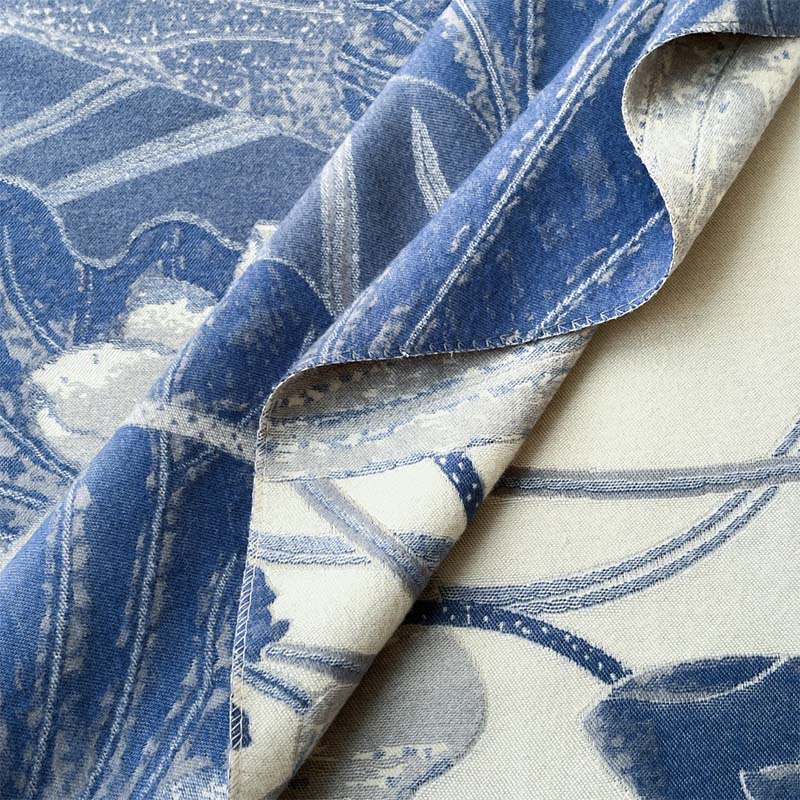 Nimara Ritual Winter Stork Birds Lotus Flowers Leaves Pattern Soft Scarf Shawl