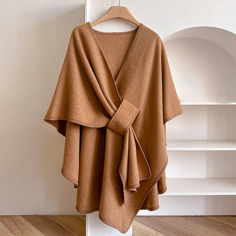 Nimara Ritual Winter Solid Color Warm Cozy Split Scarf Shawl
