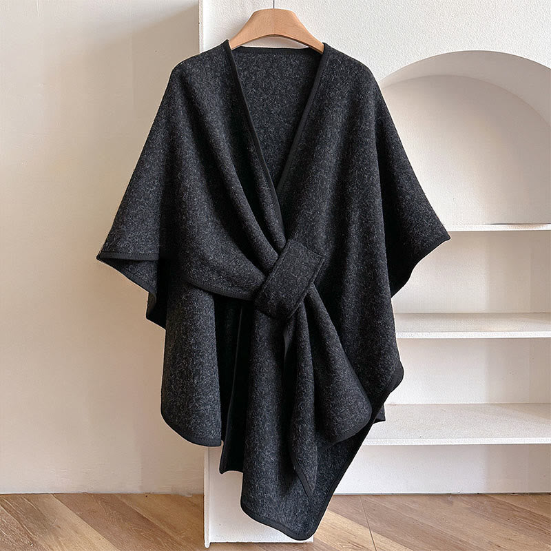 Nimara Ritual Winter Solid Color Warm Cozy Split Scarf Shawl