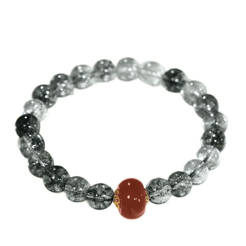 Nimara Ritual Green Phantom Red Agate Positive Bracelet
