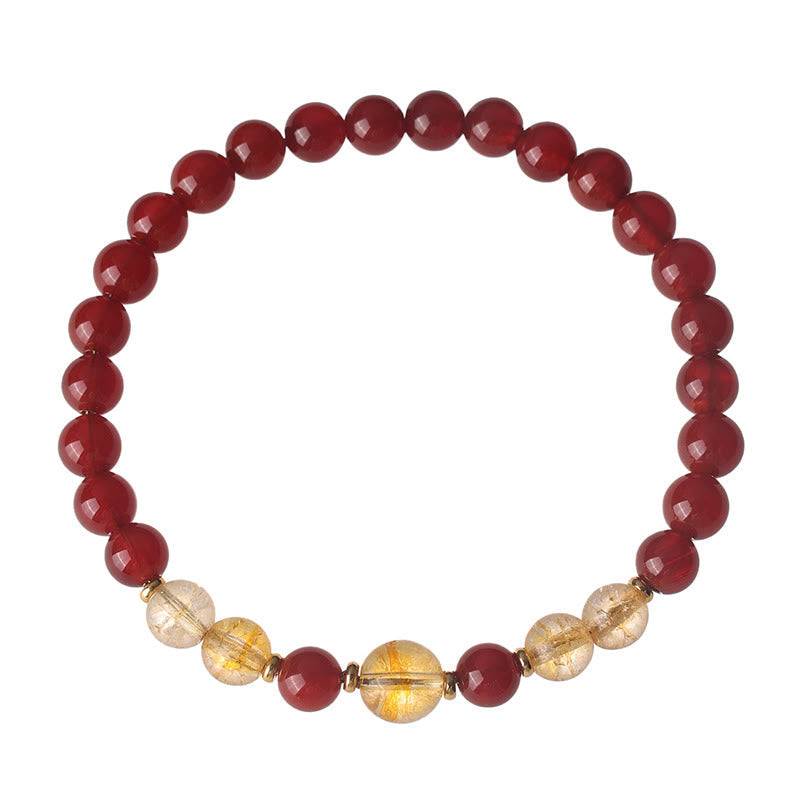 Nimara Ritual Red Agate Citrine Confidence Pleasure Bracelet