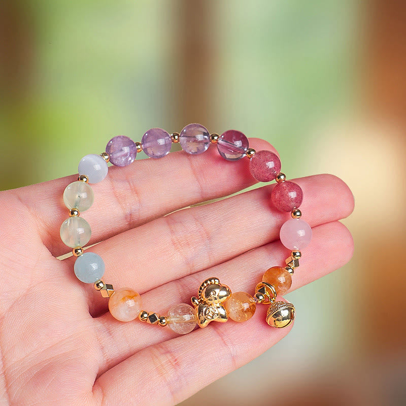 Nimara Ritual Year Of The Horse Citrine Amethyst Various Crystals Protection Bracelet