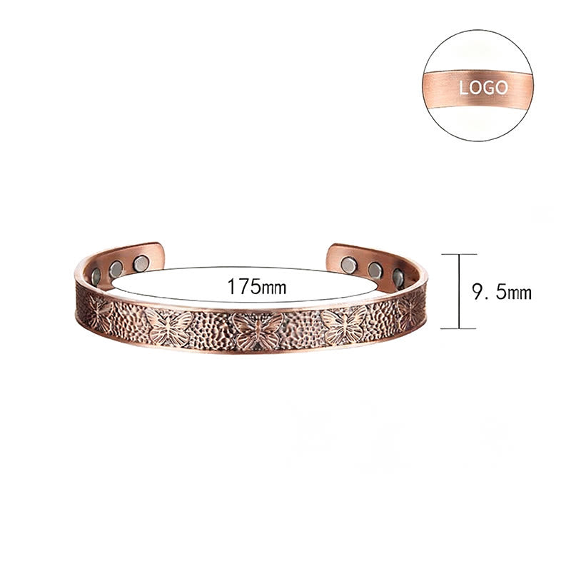 Nimara Ritual Copper Open Butterfly Balance Self Care Adjustable Cuff Bracelet Bangle