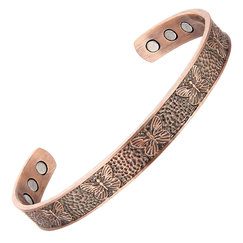 Nimara Ritual Copper Open Butterfly Balance Self Care Adjustable Cuff Bracelet Bangle