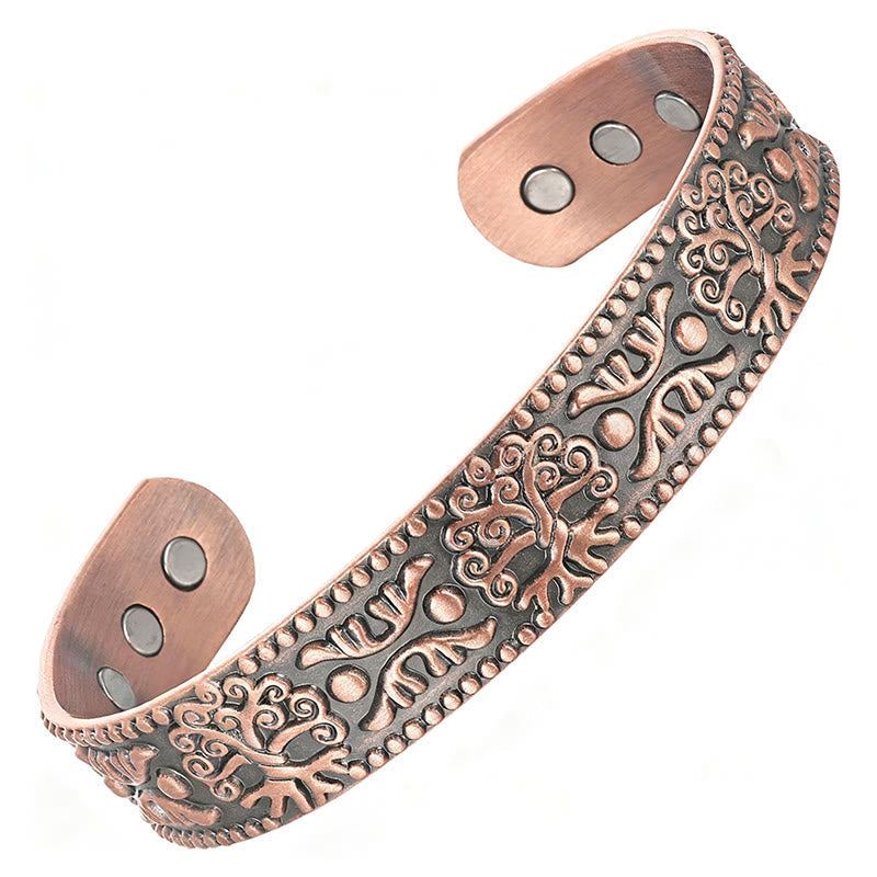 Nimara Ritual The Tree Of Life Copper Open Self Care Luck Bracelet Bangle