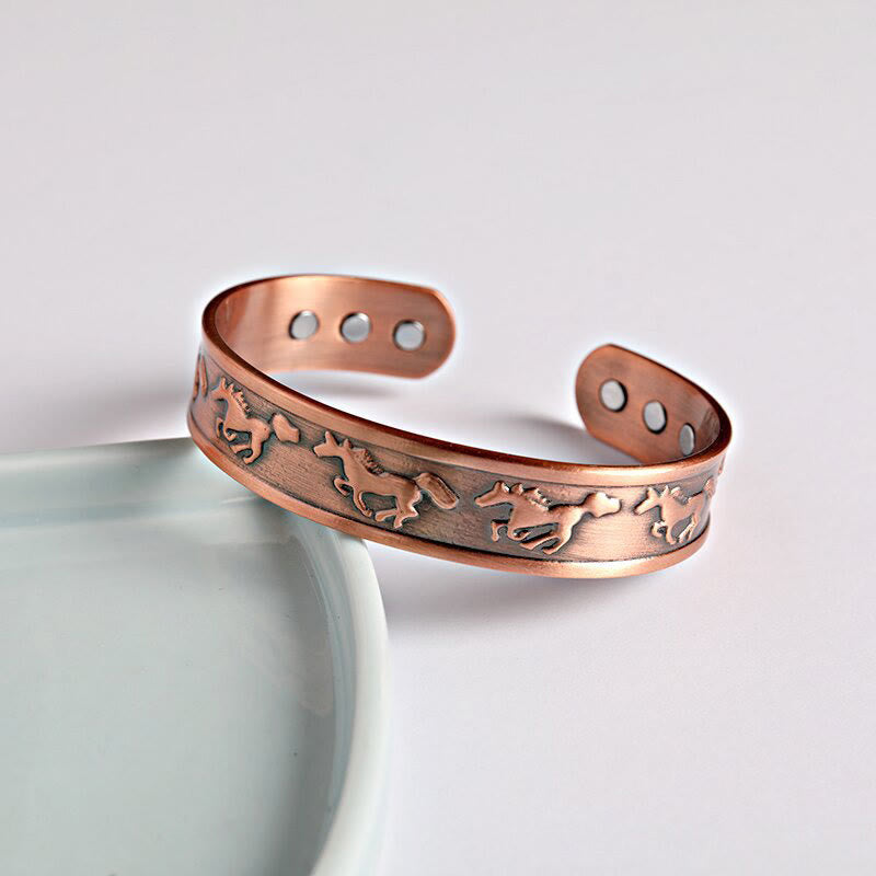 Nimara Ritual Year Of The Horse Copper Open Self Care Cuff Bracelet Bangle