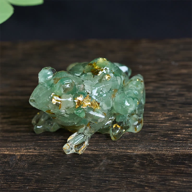 Nimara Ritual Crystal Drip Resin Small Frog Passion Decoration Statue