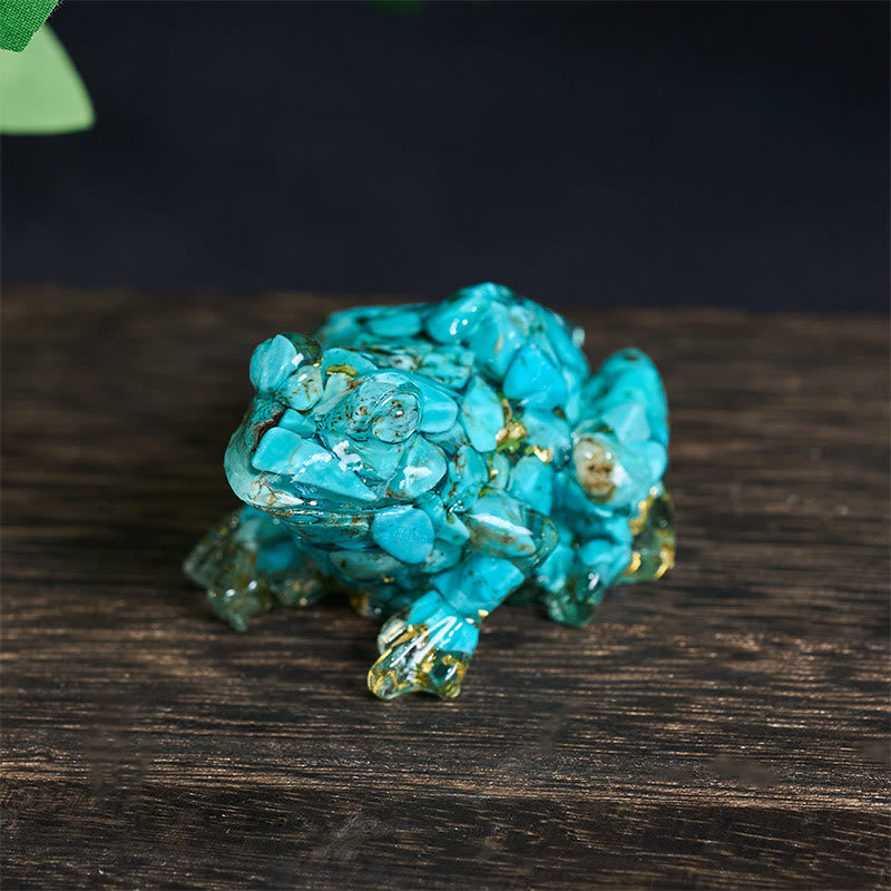Nimara Ritual Crystal Drip Resin Small Frog Passion Decoration Statue