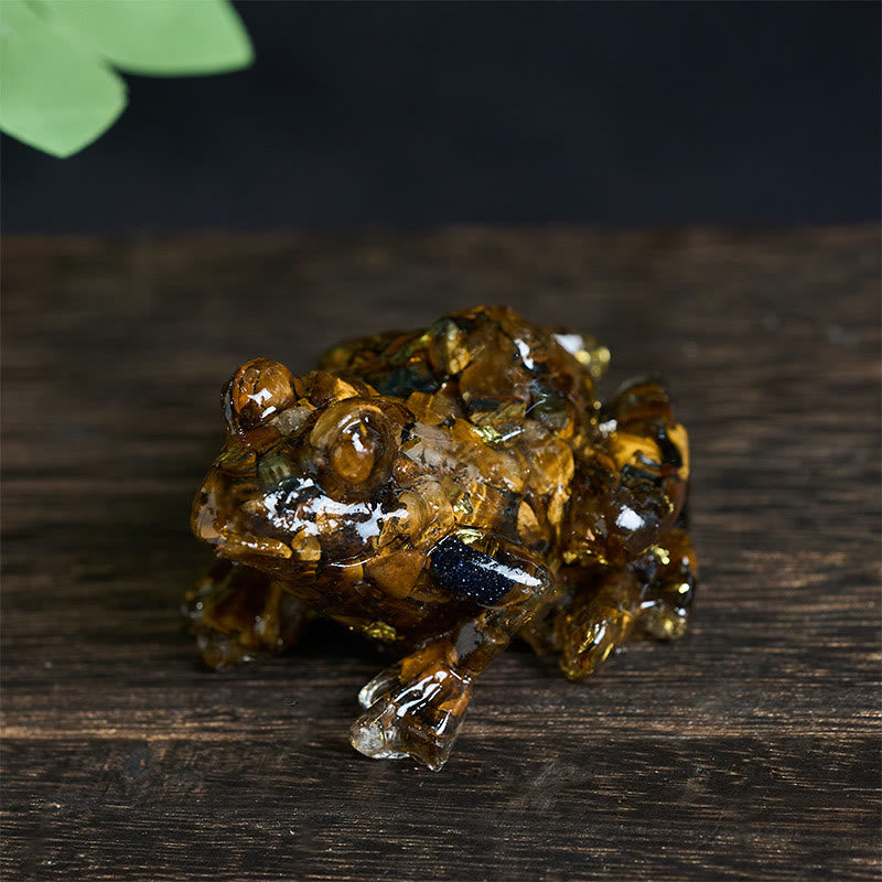 Nimara Ritual Crystal Drip Resin Small Frog Passion Decoration Statue