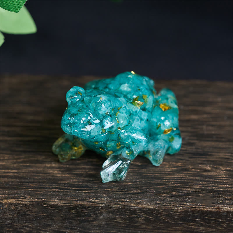 Nimara Ritual Crystal Drip Resin Small Frog Passion Decoration Statue