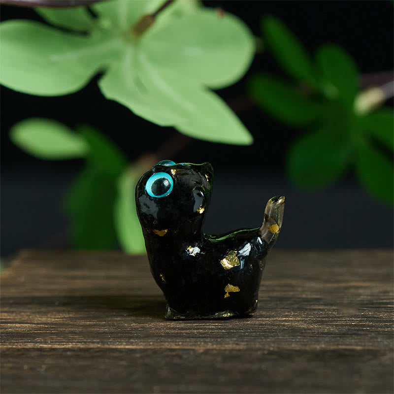 Nimara Ritual Crystal Drip Resin Small Cat Serenity Fulfilment Decoration Statue