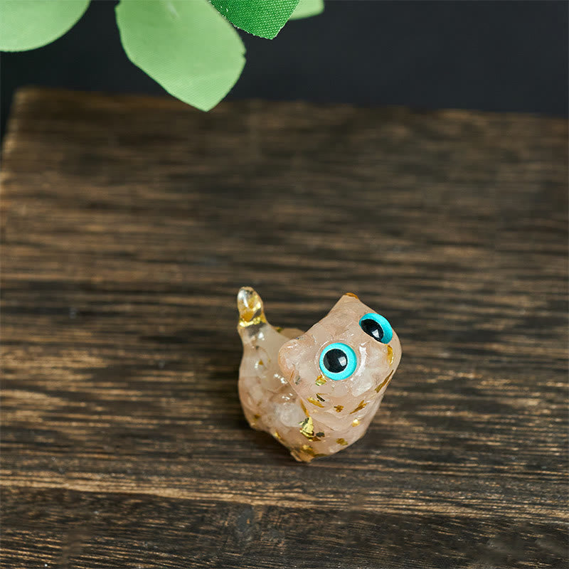 Nimara Ritual Crystal Drip Resin Small Cat Serenity Fulfilment Decoration Statue