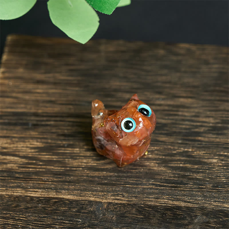 Nimara Ritual Crystal Drip Resin Small Cat Serenity Fulfilment Decoration Statue