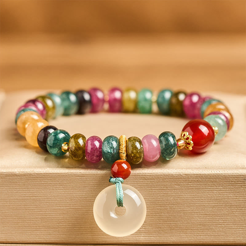 Nimara Ritual Peace Buckle Tourmaline Chalcedony Love Bracelet