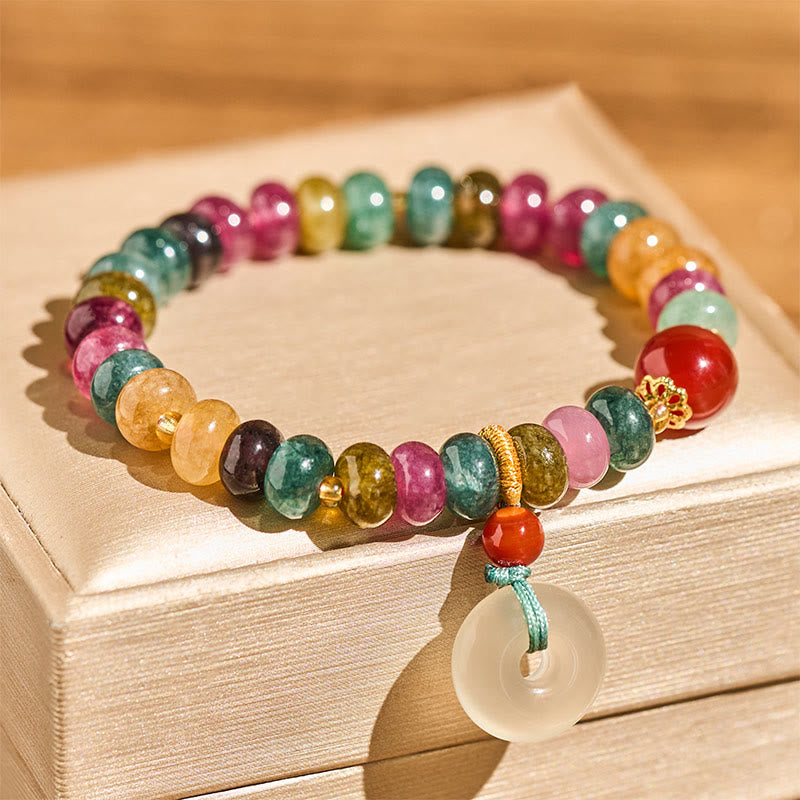 Nimara Ritual Peace Buckle Tourmaline Chalcedony Love Bracelet