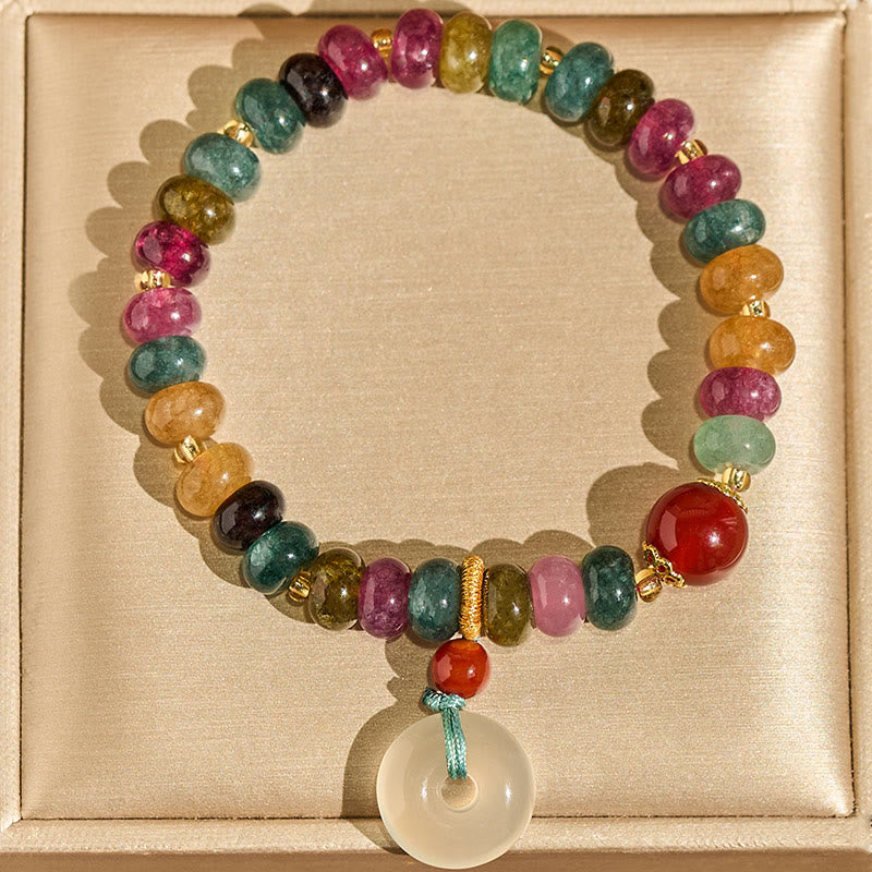 Nimara Ritual Peace Buckle Tourmaline Chalcedony Love Bracelet