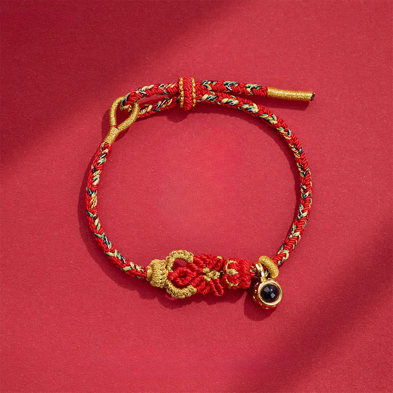 Nimara Ritual String Projection Stone Hand-woven Buddha Knots Connection Bracelet