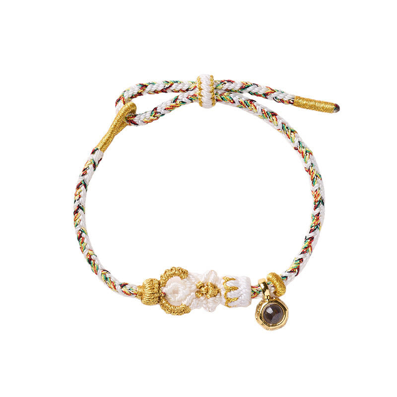 Nimara Ritual String Projection Stone Hand-woven Buddha Knots Connection Bracelet