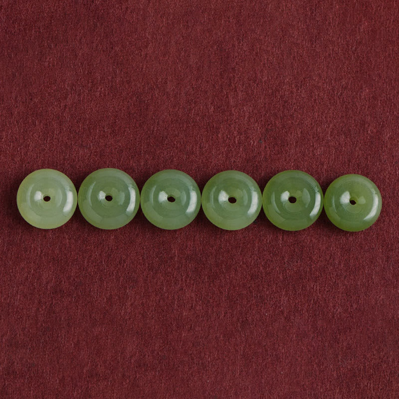 Nimara Ritual Natural Hetian Jade Peace Buckle String Abundance Bracelet Anklet