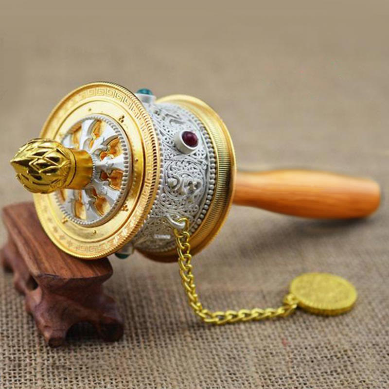 Nimara Ritual Tibetan Lucky Prayer Wheel Decoration
