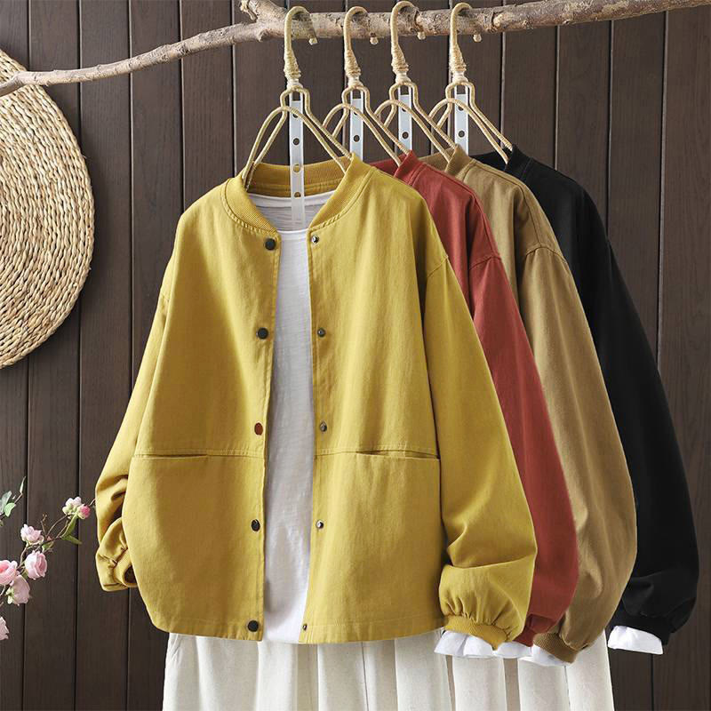Nimara Ritual Fall Button Down Women's Long Sleeve Outerwear Jacket With Pockets