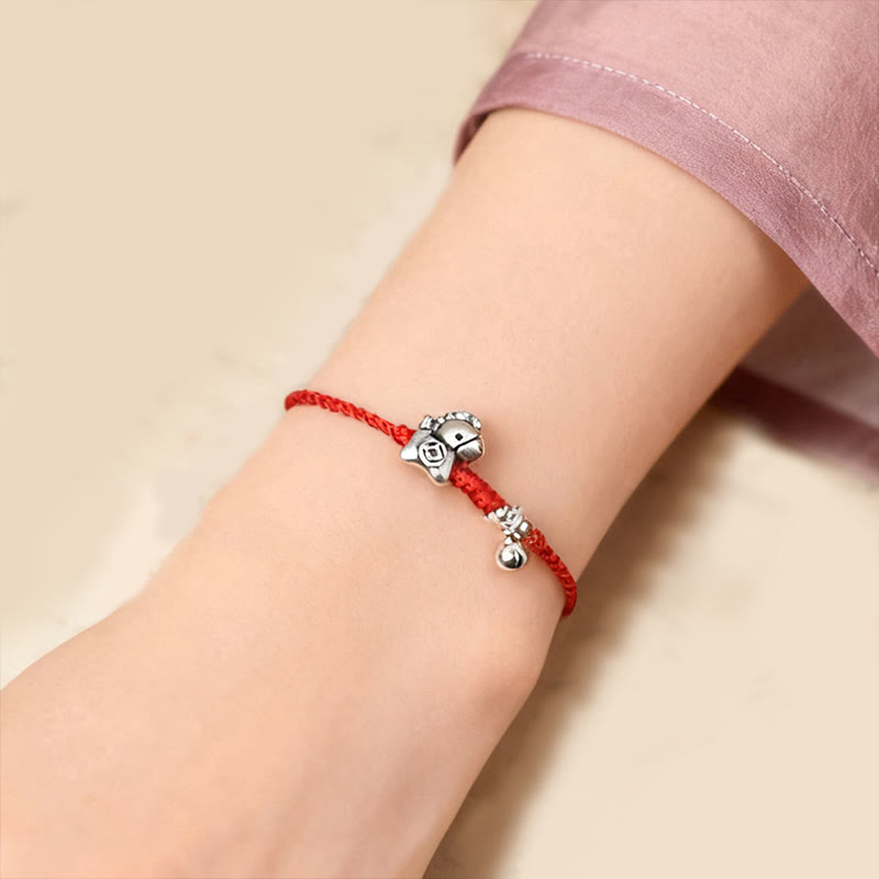 Nimara Ritual 999 Sterling Silver Year Of The Horse 925 Sterling Silver Bell String Luck Child Adult Bracelet Anklet