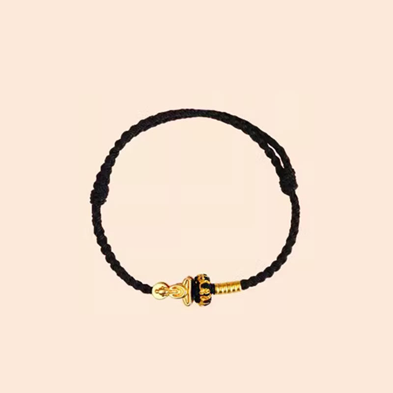 Nimara Ritual Formless Buddha Lotus Knot Red String Protection Braided Bracelet