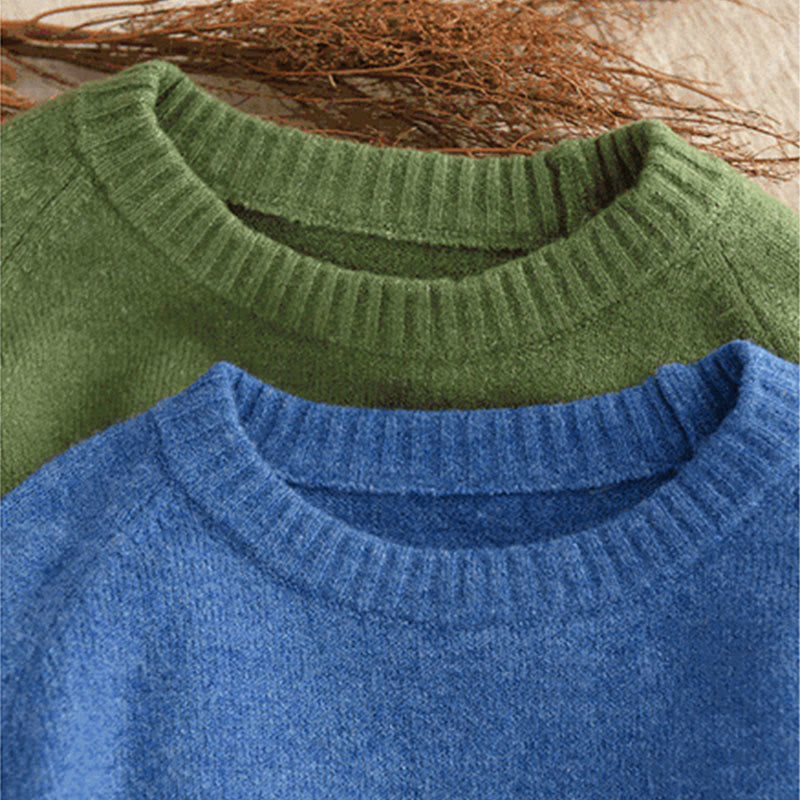 Nimara Ritual Winter Crew Neck Warm Long Sleeve Women's Cotton Knitted Sweater