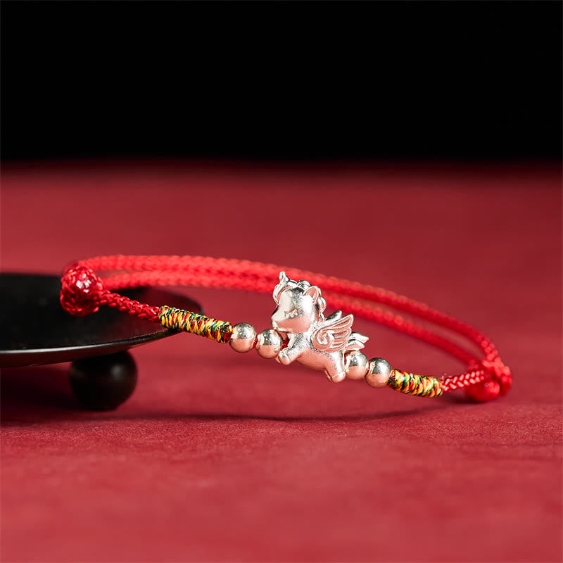 Nimara Ritual 925 Sterling Silver Year Of The Horse Prosperity String Bracelet