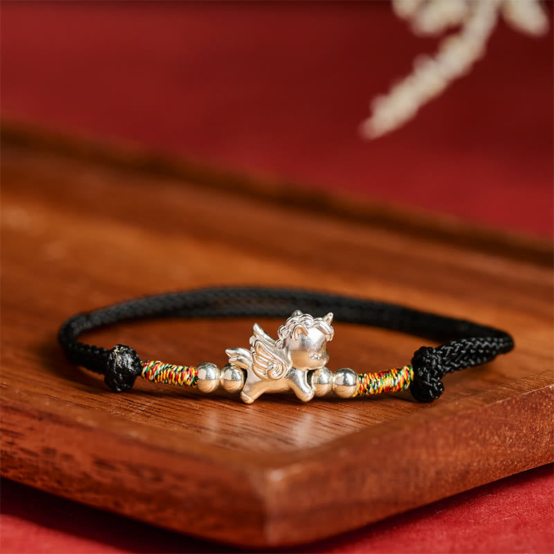 Nimara Ritual 925 Sterling Silver Year Of The Horse Prosperity String Bracelet