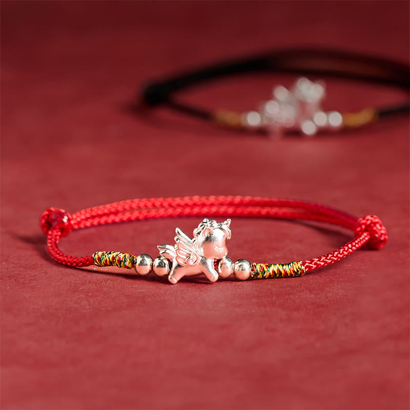Nimara Ritual 925 Sterling Silver Year Of The Horse Prosperity String Bracelet