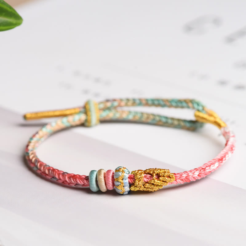 Nimara Ritual Colorful Rope Eight Thread Peace Knot Luck Handmade Bracelet