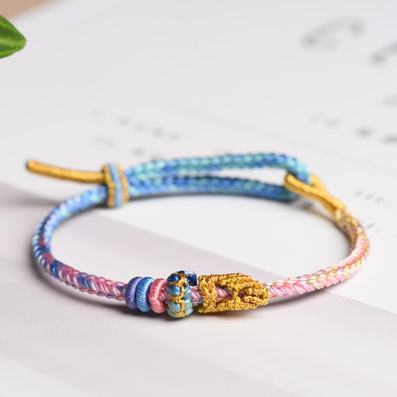 Nimara Ritual Colorful Rope Eight Thread Peace Knot Luck Handmade Bracelet