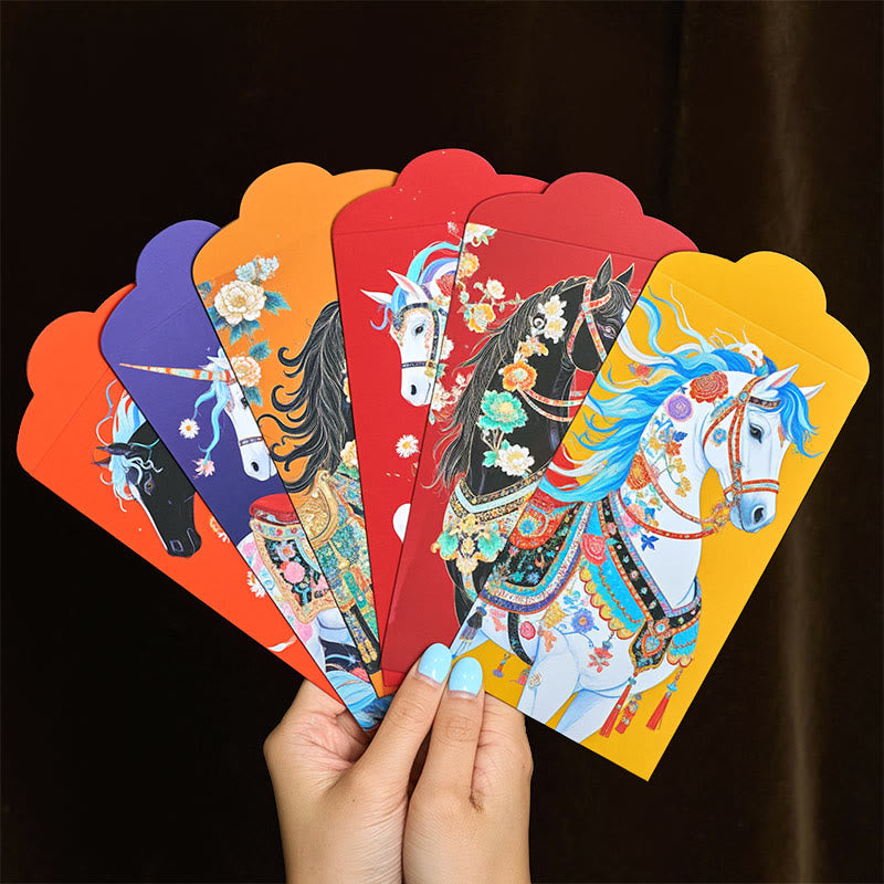 Nimara Ritual 6pcs Colorful Chinese Red Envelope Year Of The Horse 2026 New Year