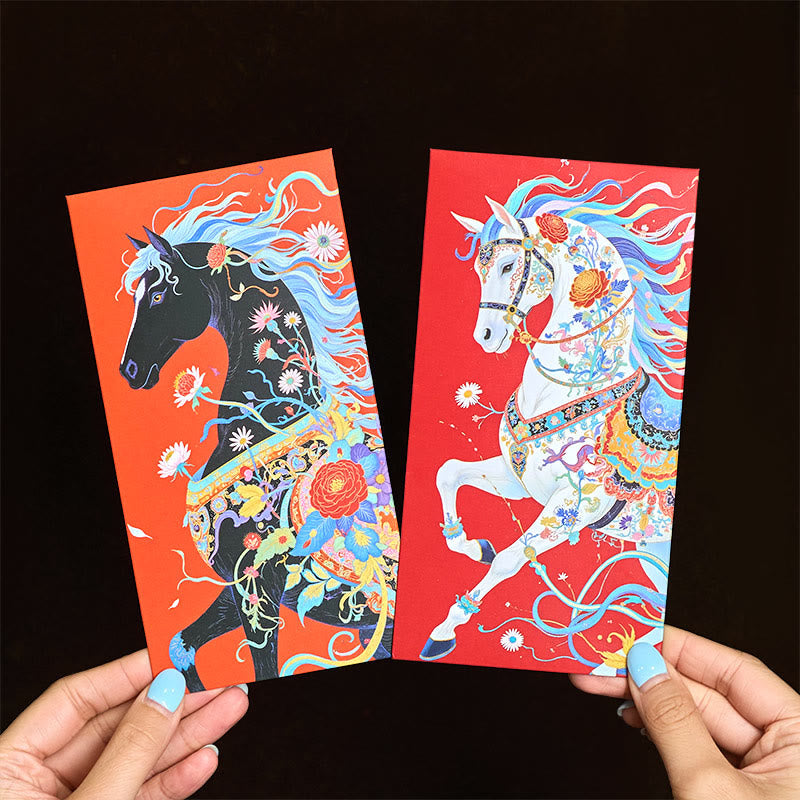 Nimara Ritual 6pcs Colorful Chinese Red Envelope Year Of The Horse 2026 New Year