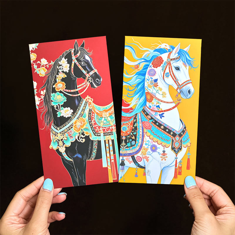 Nimara Ritual 6pcs Colorful Chinese Red Envelope Year Of The Horse 2026 New Year