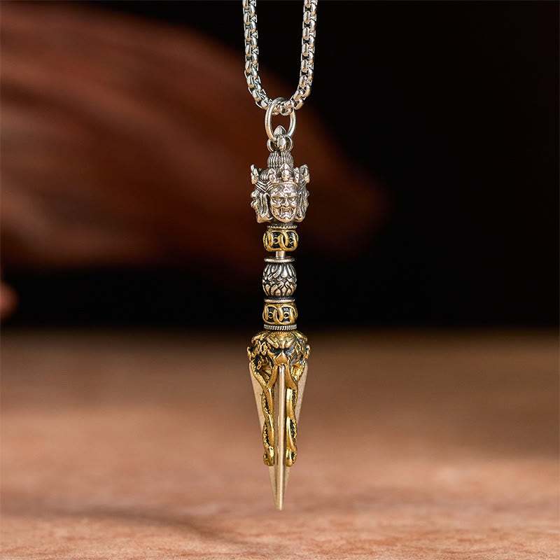 Nimara Ritual Tibetan Vajra Vajrakila Copper Healing Spiritual Power Necklace Pendant