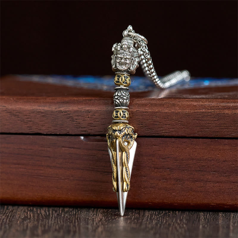 Nimara Ritual Tibetan Vajra Vajrakila Copper Healing Spiritual Power Necklace Pendant