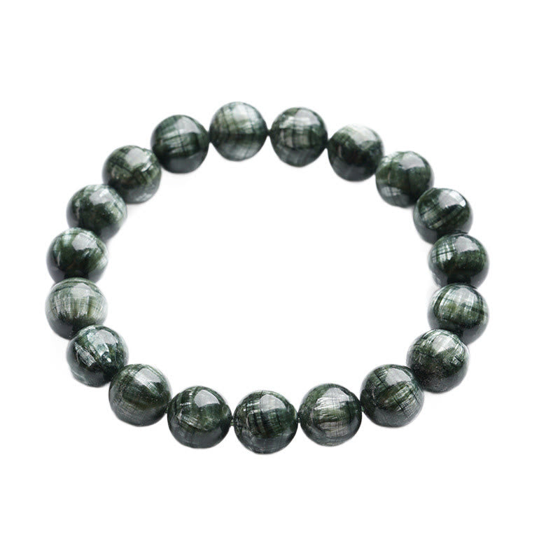 Nimara Ritual Natural Seraphinite Round Emotional Balance Beaded Bracelet