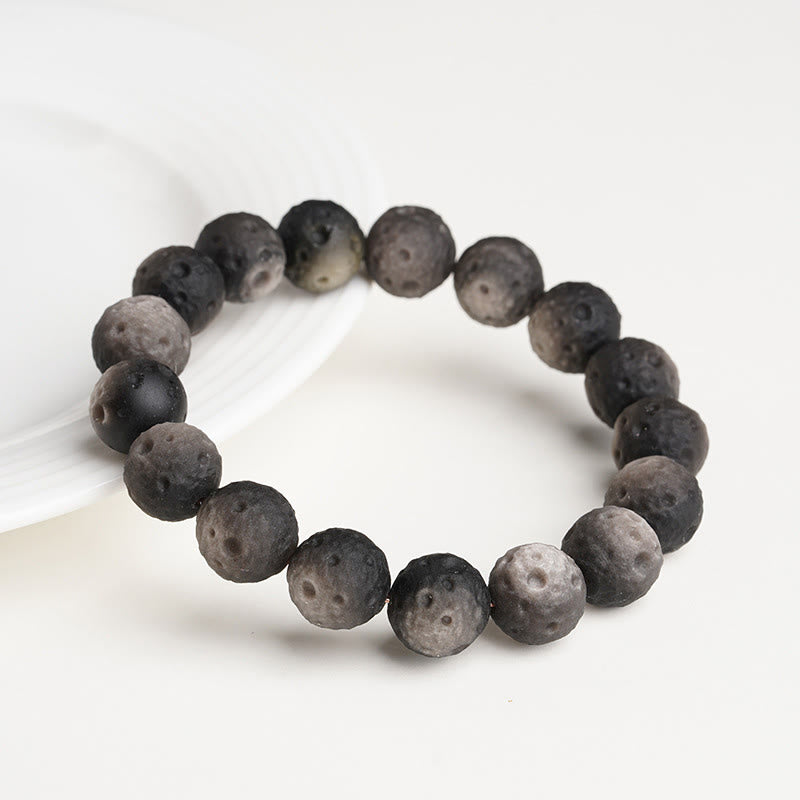 Nimara Ritual Natural Silver Sheen Obsidian Gold Sheen Obsidian Round Beads Protection Bracelet