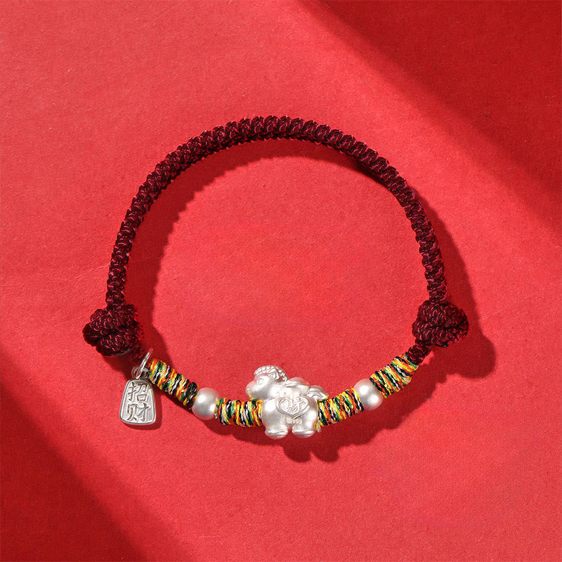 Nimara Ritual 999 Sterling Silver Year Of The Horse Freedom Manually Made String Bracelet