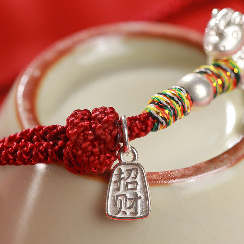 Nimara Ritual 999 Sterling Silver Year Of The Horse Freedom Manually Made String Bracelet
