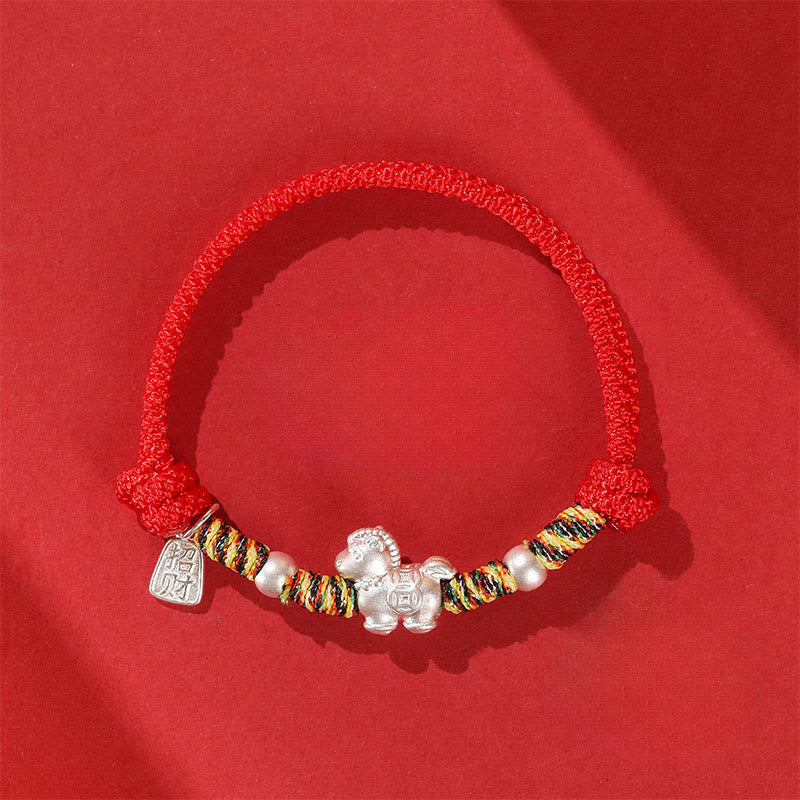 Nimara Ritual 999 Sterling Silver Year Of The Horse Freedom Manually Made String Bracelet