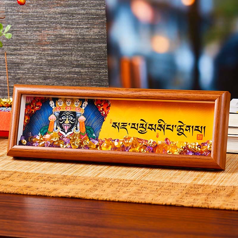 Nimara Ritual Om Mani Padme Hum Buddha Golden Ingot Thangka Photo Frame Ornament Home Decor