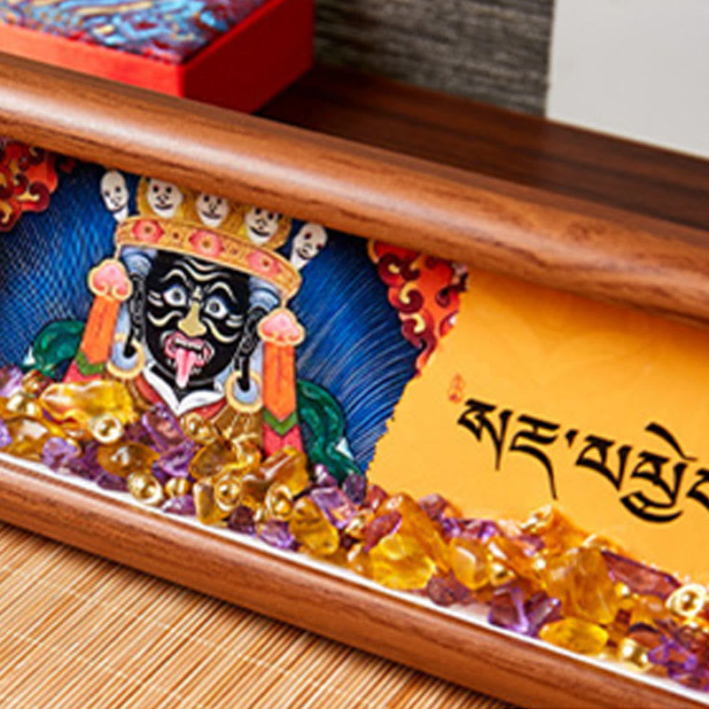 Nimara Ritual Om Mani Padme Hum Buddha Golden Ingot Thangka Photo Frame Ornament Home Decor