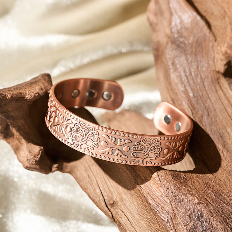 Nimara Ritual The Tree Of Life Copper Open Self Care Luck Bracelet Bangle